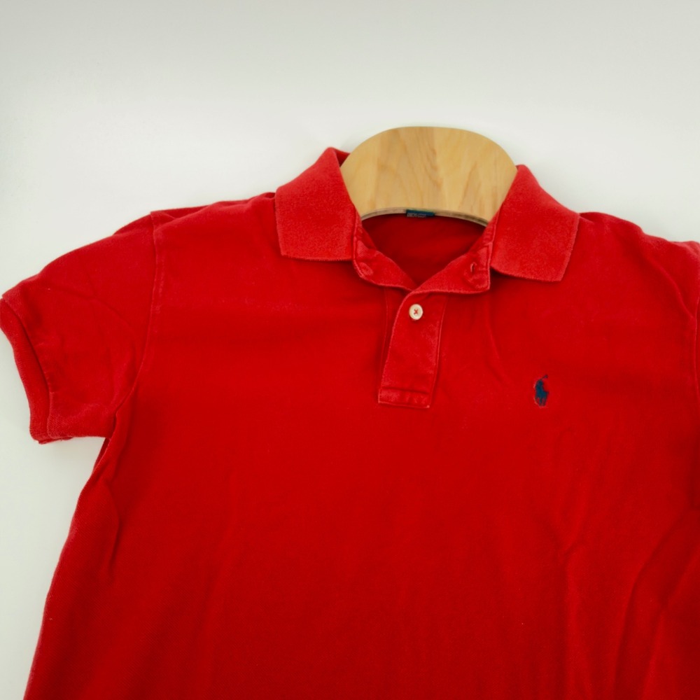 Ralph Lauren Polo Sport Mens Small Red Short Sleeve Pique Cotton Polo Shirt